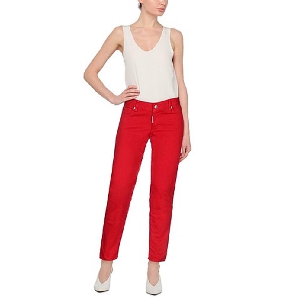 NWT Dsquared2 Red Jeans Low Rise Y2K Women’s Size 40‎ (4 US)